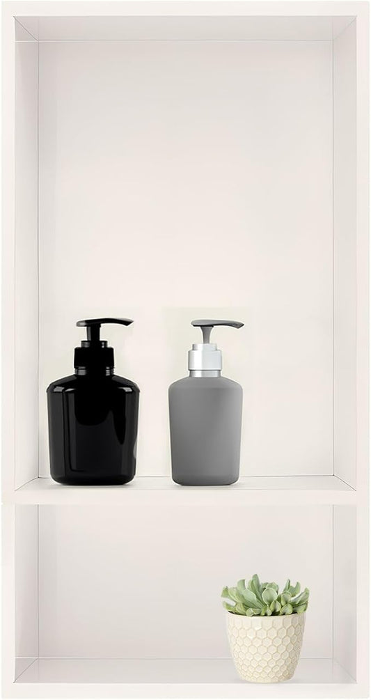 Shower Niche, Stainless Steel Elegant Bathroom Niche, No Tile Needed Recessed Shower Shelf Organizer for Storage