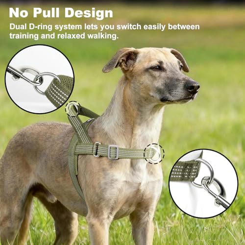 No Pull Dog Harness with Handle, Adjustable Soft Mesh Padded Vest - Image 3