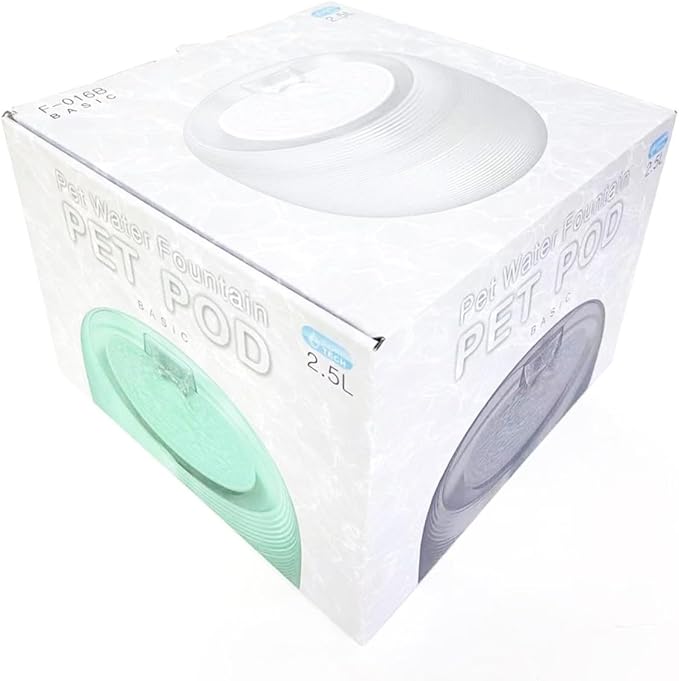 2.5-L Translucent Fountain Water Bowl Drinking Dispenser Pet Waterer for Cats Dogs