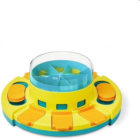 2-Level Puzzle Slow Feeder for Dogs: IQ Training & Entertainment Treat Toy, 4.2 Inch Height, Suitable for All Breeds