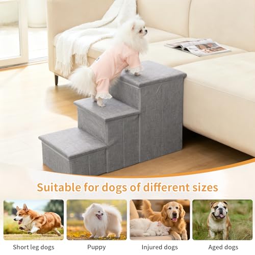 Dog Stairs for Small Dogs,17 Inch Height Foldable Pet | Pet Essentials - Image 6