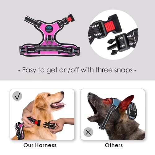 PHOEPET No Pull Dog Harness Medium Reflective Front Clip - Image 4