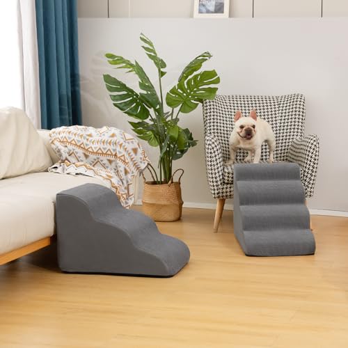 Dog Steps for Bed or Couch,4-Step Pet Stairs Ramp for Small Dogs - Image 7