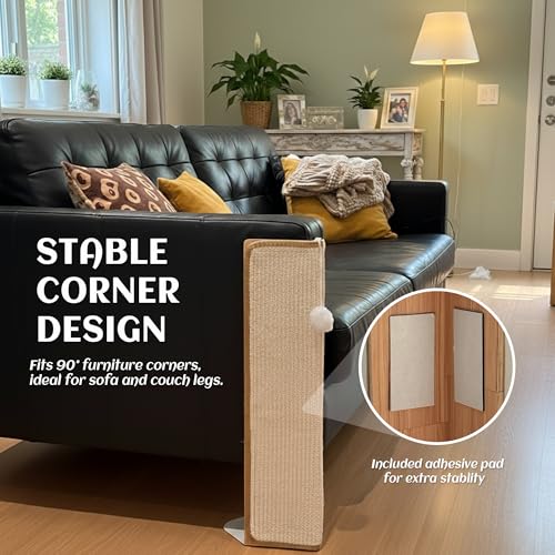 Under-Furniture Sisal Cat Scratcher with Toy Ball - Image 7