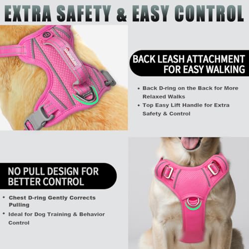 BARKBAY Dog Harness for Large Dogs No Pull Dog Vest ID Tag Pocket - Image 4