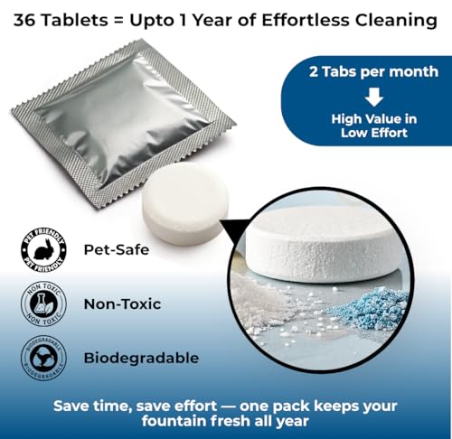 Skyis Pet Fountain Cleaner Tablets 36-Pack, Cat & Dog | Pet Essentials - Image 5
