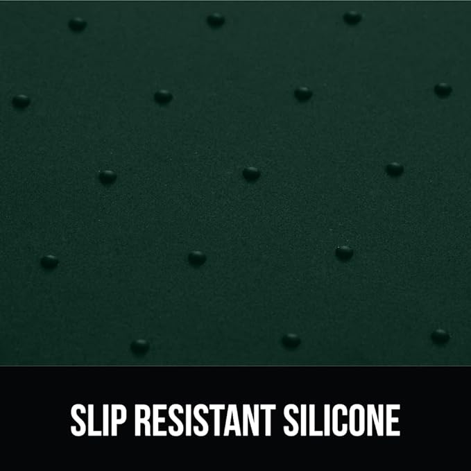 Gorilla Grip Slow Feeder Dog Bowl and Pet Feeding Mat, 4 Cups Dogs Pet Bowls Slip Resistant in Sage Color, Dog Food Mats Size 18.5x11.5 Waterproof Placemats in Hunter Green Color, 2 Item Bundle