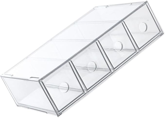 Clear Acrylic Cosmetic Storage Organizer Box Compartment Stackable Design for Makeup Jewelry and Stationery and Elegant Display Case for Tidying Up Your Dressing
