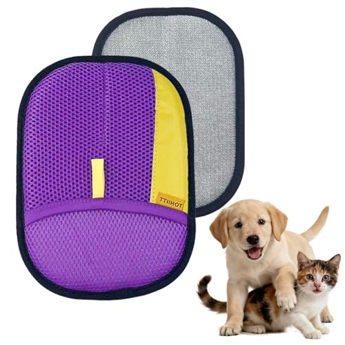 Pet Hair Remover Glove for Dogs & Cats: Electrostatic Grooming Mitt for Pet Homes Efficient Fur Removal Tool for Furniture Couch Carpet Clothing & Car Seat Must-Have for Love Your Pet Day