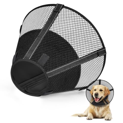 Mesh Dog Cone Collar Soft to Stop Licking Surgery Recovery - Image 2