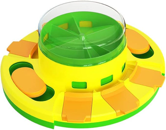 Dog Puzzle Toys, Slow Feeder Pup Food Treat Feeding Dispenser for IQ Training and Brain Stimulation, Press-and-Release Leak-Proof Dog Toy Gifts for Puppies, Cats, Dogs