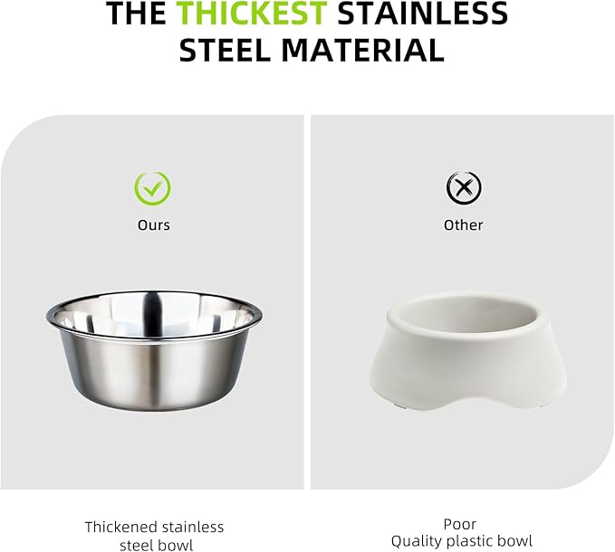 Elevated Dog Bowls with Stainless Steel Bowl, Prevention of Vertebrae Disease Dog Food Bowl, Non-Slip and High Capacity Pet Bowls Crackle Design M/2 Cup