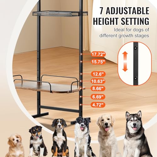 VEVOR Elevated Dog Bowls with 7 Adjustable Height, Dog - Image 4