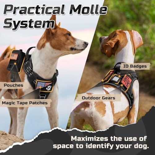 rabbitgoo Tactical Dog Harness for Large, No Pull Military - Image 5