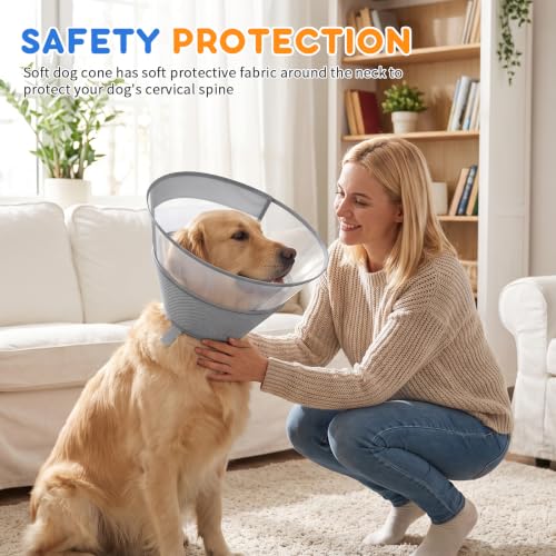 Soft Dog Cone Collar for Medium Dogs, Adjustable Recovery - Image 7