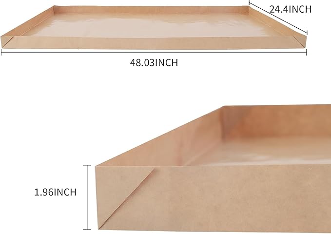 Disposable Guinea Pig Cage Liners, 48" x24 Large Liner Bag for Guinea Pig Cage Bottom, Water-Resistant Kraft Paper (8Pack)