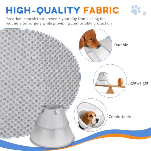 Soft Dog Cone Collar for Medium Dogs, Adjustable Recovery - Image 5