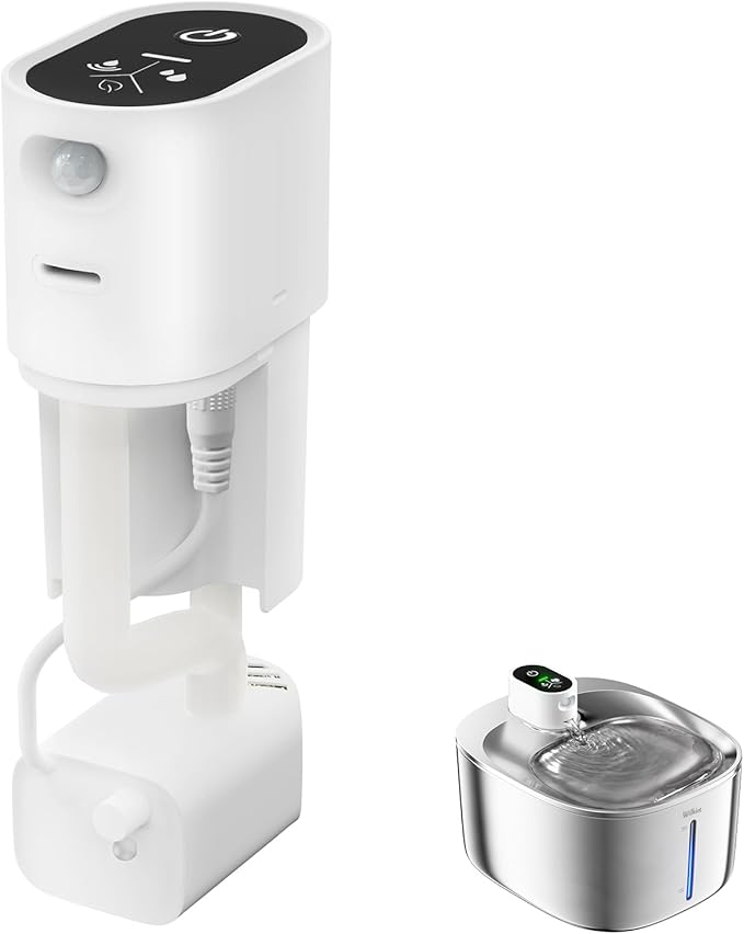 Cat Water Fountain Motor with Pump for FS10PLUS, Stainless Steel Cat Fountain Replacement Motor for 4.1L Pet Fountain