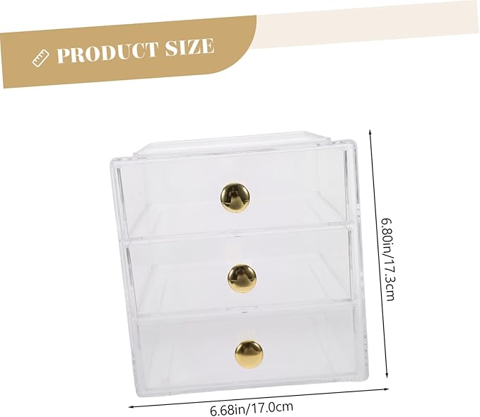 Clear Drawer Organizer Stackable Storage Box for Desktop for Cosmetics Jewelry Office Supplies and More Design for Easy Sorting and Access