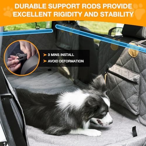 Dog Car Seat Cover for Back Seat, Hard Bottom Back Seat - Image 5