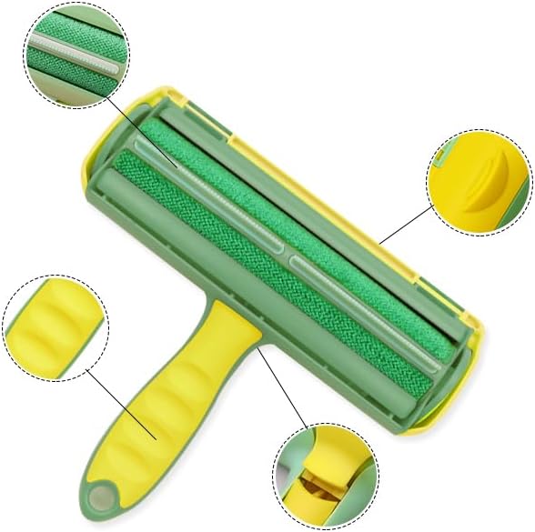 Reusable Pet Hair Remover & Lint Roller for Pet Hair, Dog Hair Remover for Laundry, Couch, Clothes, Cat Hair Remover, Magic Brush Pet Hair & Roller Pet Hair Remover (White)