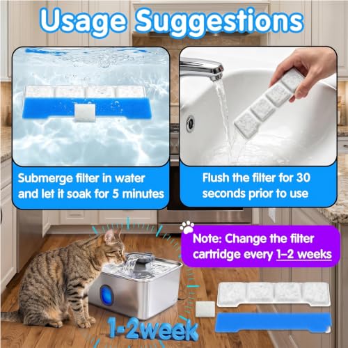 Pet Water Fountain Filter Replacement Kit, 12 Filters - Image 3