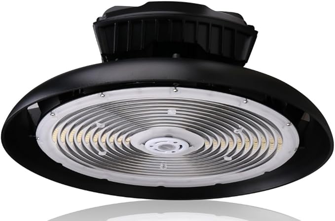 RuggedGrade 400W - Titan V Series HO LED High Bay UFO Light with Motion Sensor - 56,400 Lumen - 5000K Bright White - Wattage Selectable - 150W/120W/100W - Outdoor LED Light - DLC 5.1 Premium