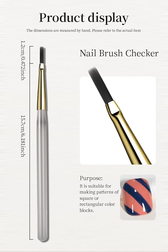 1 Pcs Professional Nail Art Liner Brush Set for Fine Detail Designs, Thin Drawing & Checker Pattern Tools for Acrylic Painting, Hand Painting & Manicure Accessories