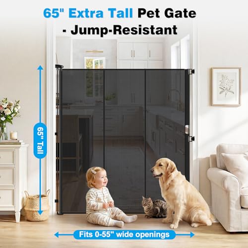 Reinforced 65" Extra Tall Pet Gate for Doorway | Pet Essentials - Image 3