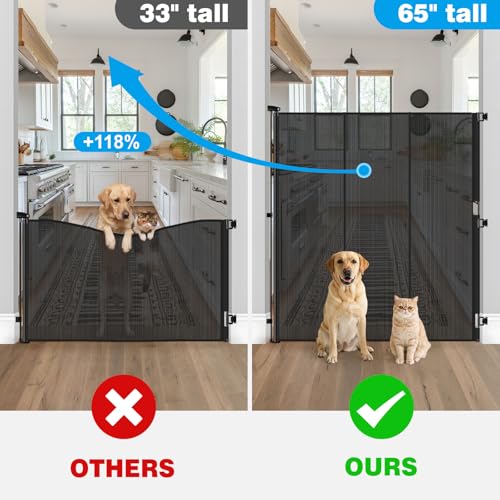 Reinforced 65" Extra Tall Pet Gate for Doorway | Pet Essentials - Image 4