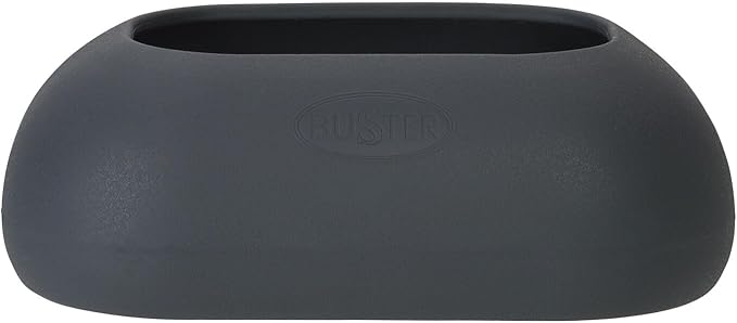 Kruuse Buster IncrediBowl No-Spill Dog Bowl – 2 Liter /68 Oz., Dark Gray – Non-Tip, Long-Ear Friendly Food Bowl for Medium & Large Dogs – BPA-Free, Dishwasher Safe