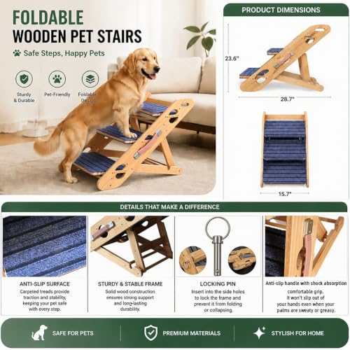 2-in-1 Convertible Dog Ramp & Stairs for Bed/Couch/Sofa - Image 4
