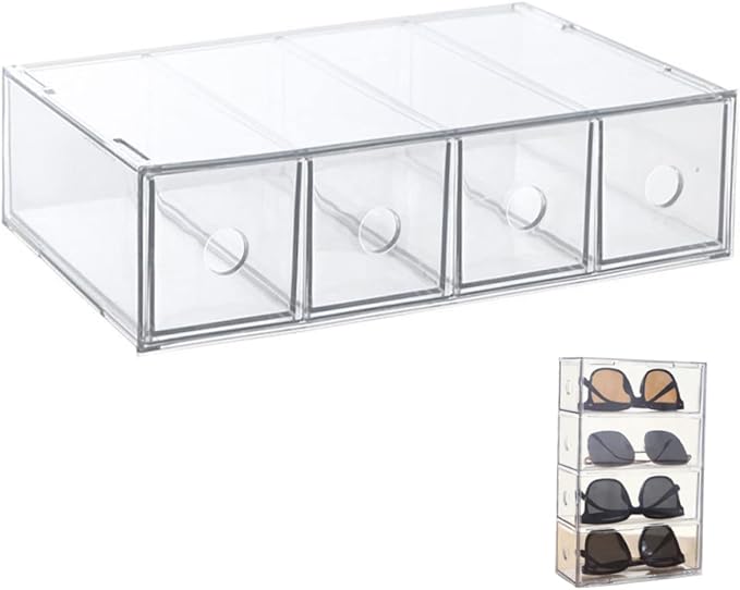 Cosmetics Organizer Acrylic Makeup Box Sections Lipstick Holders Vanity Organizer Storage for Beauty Products