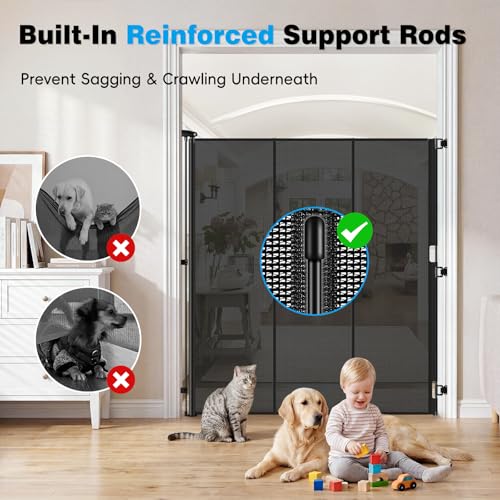 Reinforced 65" Extra Tall Pet Gate for Doorway | Pet Essentials - Image 6