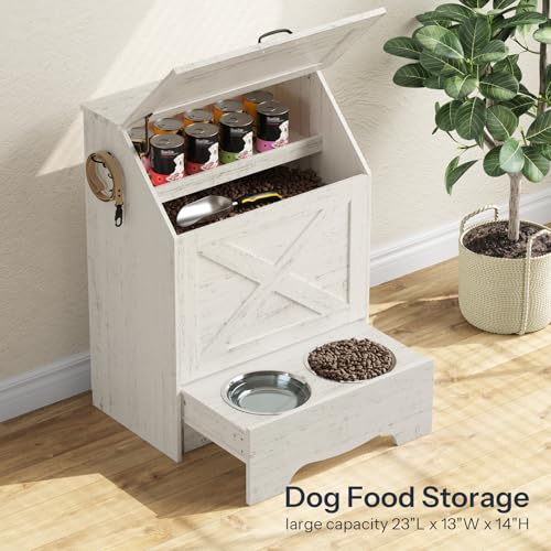HOOBRO Dog Feeding Station with Sliding Drawer and 2 - Image 4