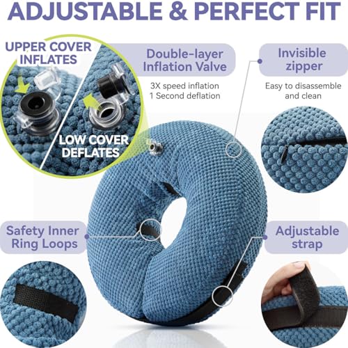 Loflaze Inflatable Dog Cone Collar - Dog Neck Donut Cone - Image 7