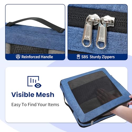 Compression Packing Cubes for Travel, Lightweight Vacation Travel Essentials, Travel Accessories for Suitcase Organizer Bags Set, Durable Luggage Organizer - Image 6