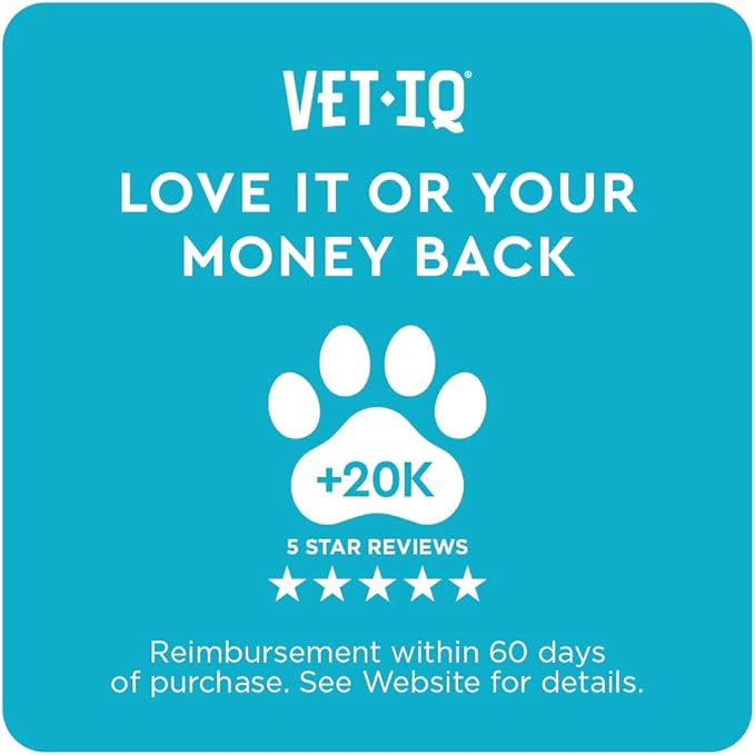 VetIQ Probiotic Supplement for Dogs, Digestive Support for Dogs, Nourishes Gut Bacteria and Supports Bowel Function, Hickory Smoke Flavor, Made in The USA, 60 Count
