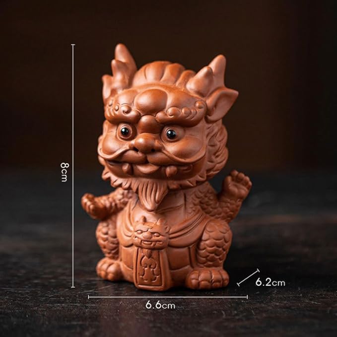 Shimao Zisha Dragon Tea Pet, Ceramic, Handmade Purple Clay, Kung Fu Decor