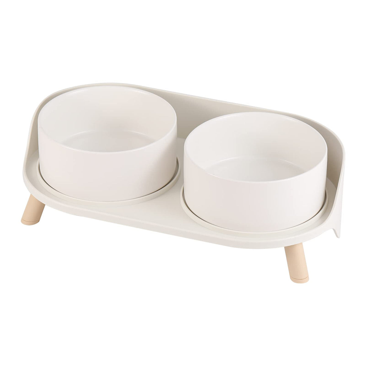 Elevated Ceramic Dog Bowl Set - Double Dog Feeding Bowls - Image 1