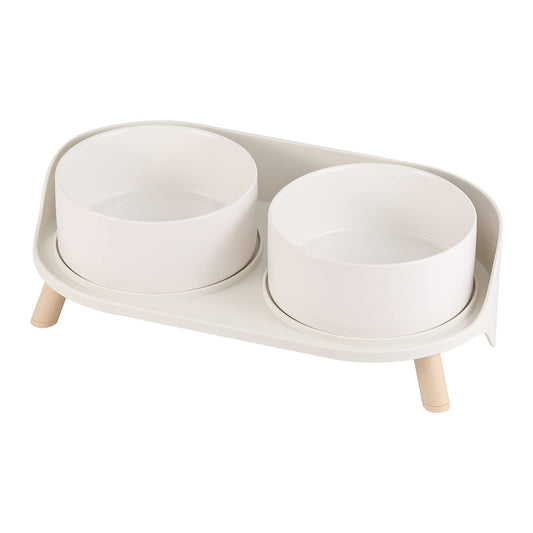 Elevated Ceramic Dog Bowl Set - Double Dog Feeding Bowls - Image 1