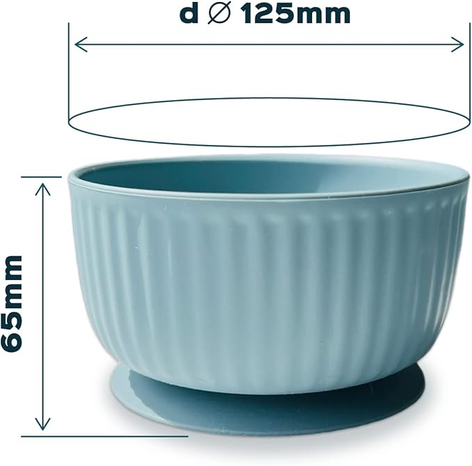 Cat Bowls with Suction Cup 13 Oz — Elevated Silicone Pet Dish with Non-Slip Bottom for Dry Food, Wet Food and Water (Ivory)