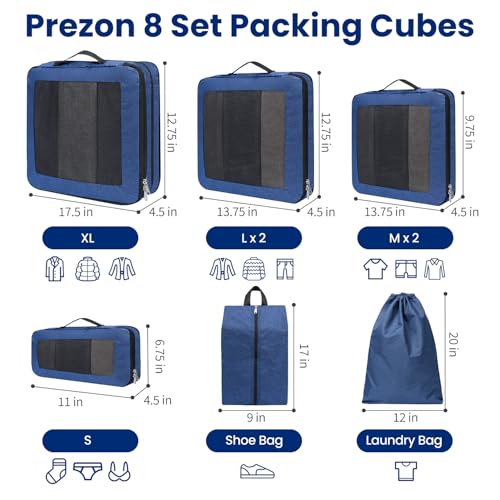Compression Packing Cubes for Travel, Lightweight Vacation Travel Essentials, Travel Accessories for Suitcase Organizer Bags Set, Durable Luggage Organizer - Image 4