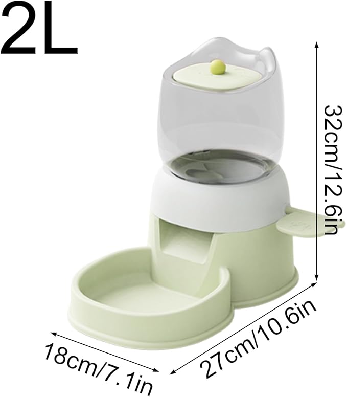 Portable Pet Feeding Dispenser - Versatile Cat Feeding Dispenser, 2L Pets Food Bowl for Outdoor, Press Top Smart Feeder, Pets Feeder, Dog Food Holder for Home Cage Daily Use