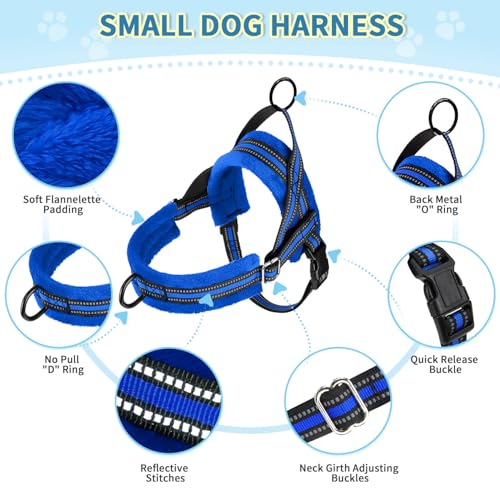 Lukovee Small Dog Harness and Leash Set, No Pull Soft Padded - Image 3