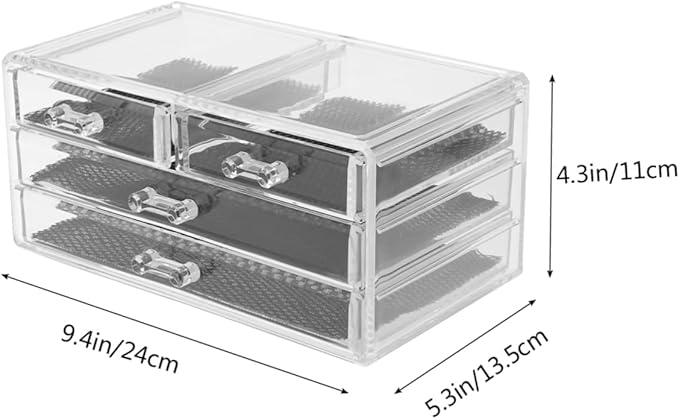 Large Acrylic Makeup Organizer Desktop Storage Box Tidy Makeup Desk Organizer Cosmetics Case