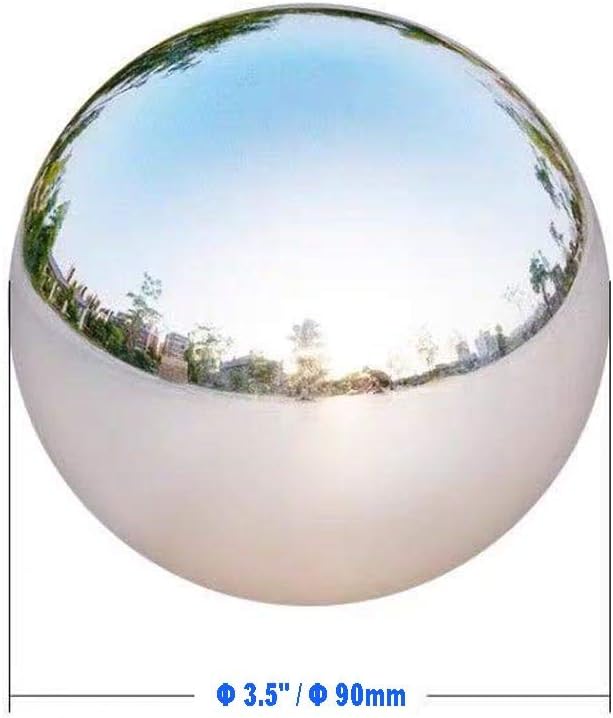 KUNWU SUS304 Stainless Steel Dog Food Slow Feeders Ball - 3.5" Stops Gulping, Bloat, Indigestion, and Rapid Eating, Fun, Healthy, Prevents Obesity Improves Digestion (Extra Large)