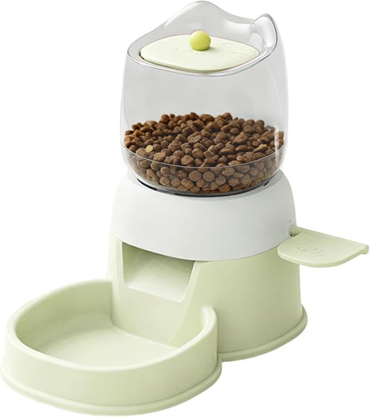 Portable Pet Feeding Dispenser - Versatile Cat Feeding Dispenser, 2L Pets Food Bowl for Outdoor, Press Top Smart Feeder, Pets Feeder, Dog Food Holder for Home Cage Daily Use