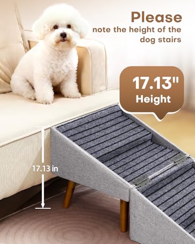 17" H Split Ottoman Dog Ramp for Couch, Foldable Dog | Pet Essentials - Image 3