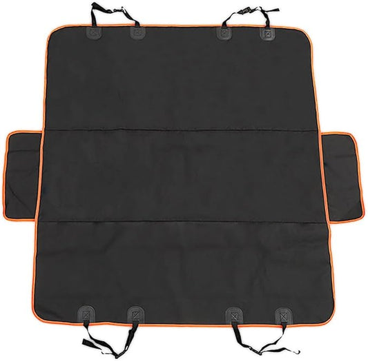 Pets Dog Car Seat Cover for Back Seat, Waterproof Scratchproof Car Seat Protector with Side Flaps, 600D Soft Nonslip Dog Hammock, Dog Backseat Cover Universal for Car Truck SUV, Orange